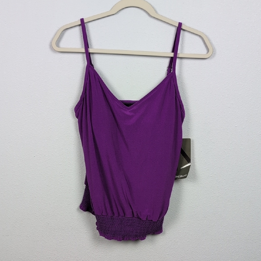 Magicsuit Purple Women's Swim Tankini Top Sz 8